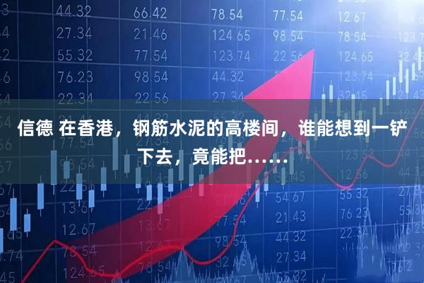 信德 在香港，钢筋水泥的高楼间，谁能想到一铲下去，竟能把……