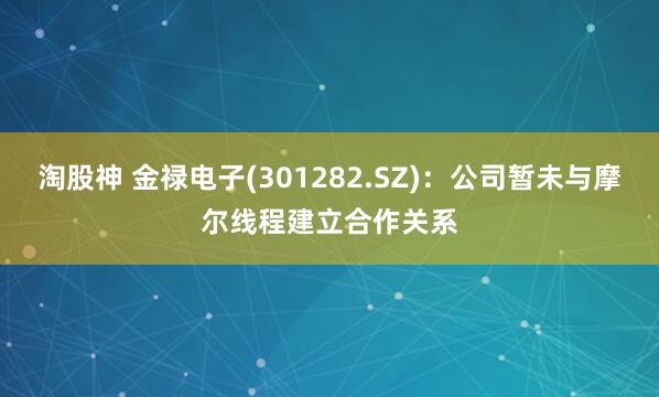 淘股神 金禄电子(301282.SZ)：公司暂未与摩尔线程建立合作关系